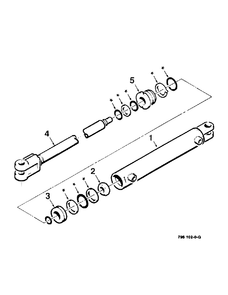 Схема запчастей Case IH 8545 - (9-46) - BALE THROWER HYDRAULIC DRIVE CYLINDER ASSY (796102 HYDRAULIC DRIVE CYLINDER ASSEMBLY COMPLETE) Decals & Attachments