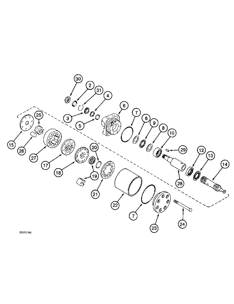 Схема запчастей Case IH 2022 - (8-74) - CONVEYOR UNLOADER MOTOR (07) - HYDRAULICS