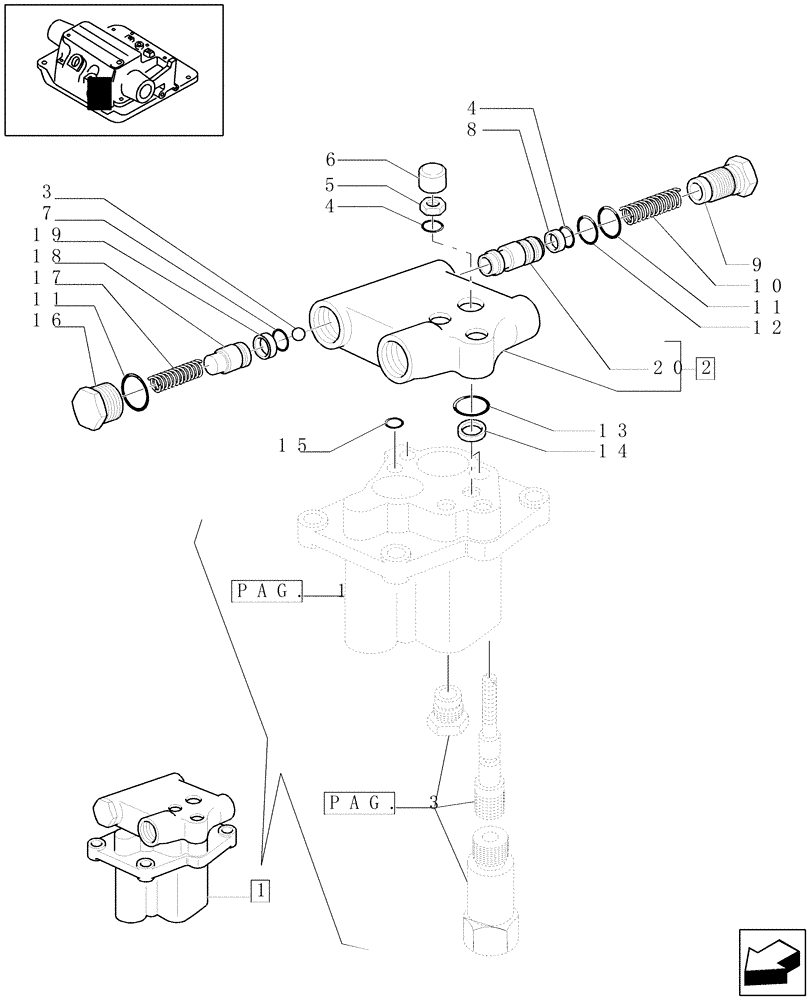 Схема запчастей Case IH MAXXUM 110 - (1.82.4[02]) - LIFTER, DISTRIBUTOR AND VALVES - BREAKDOWN (07) - HYDRAULIC SYSTEM