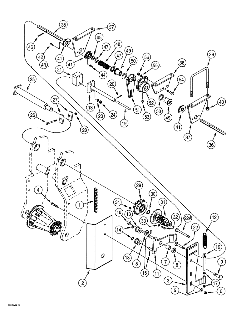 Схема запчастей Case IH 955 - (9A-080) - DRIVE WHEEL MECHANICAL CLUTCH PARTS, 12/23 SOLID ROW CROP - FRONT FOLD (09) - CHASSIS/ATTACHMENTS
