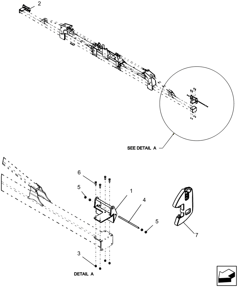Схема запчастей Case IH 1220 - (37.140.01) - NO MARKER WEIGHT BRACKET - MOUNTED STACKER (37) - HITCHES, DRAWBARS & IMPLEMENT COUPLINGS