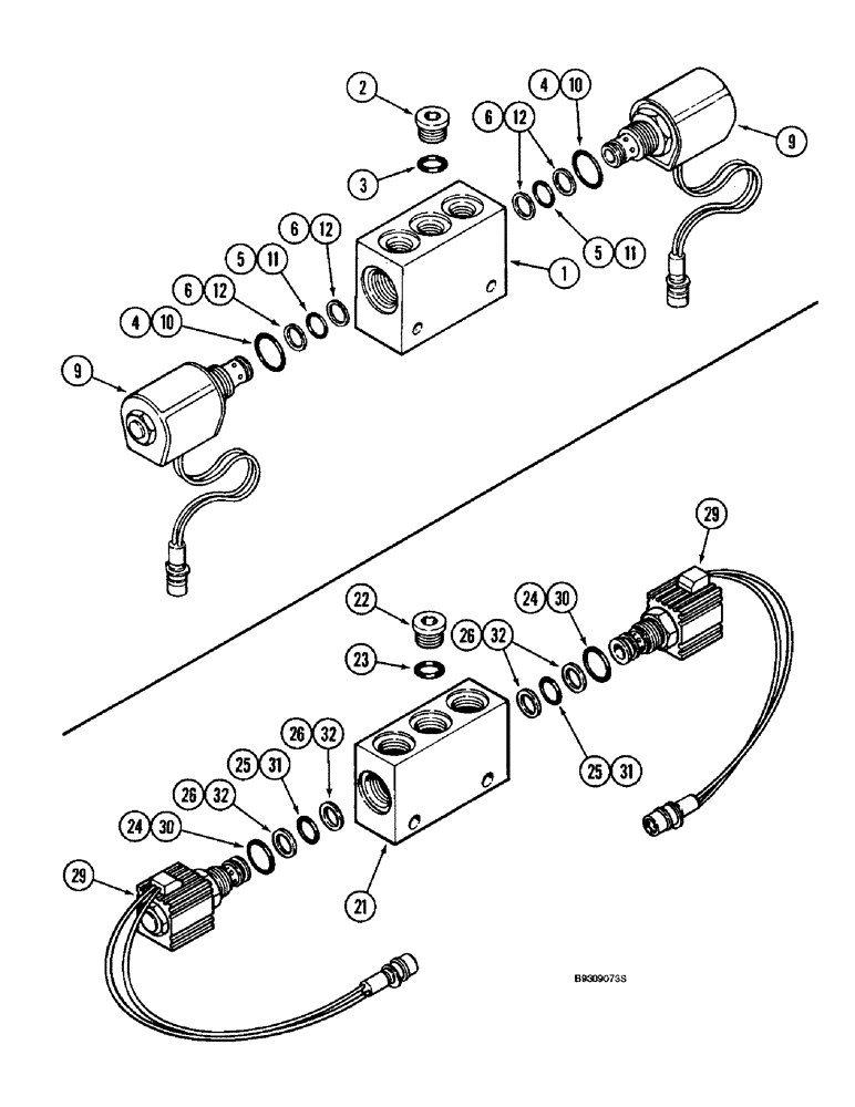 Схема запчастей Case IH 955 - (8-136) - ROW MARKER VALVE, ALL RIGID PLANTERS, 8 ROW WIDE & 12 ROW NARROW VERTICAL FOLD (08) - HYDRAULICS