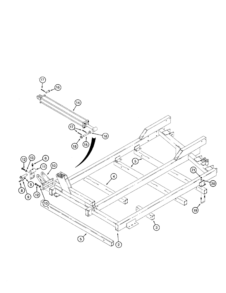 Схема запчастей Case IH 4200 - (09-07) - FLEX FOLD WING FRAMES, 26 FT 2 INCH MULCH FINISHER (09) - CHASSIS/ATTACHMENTS