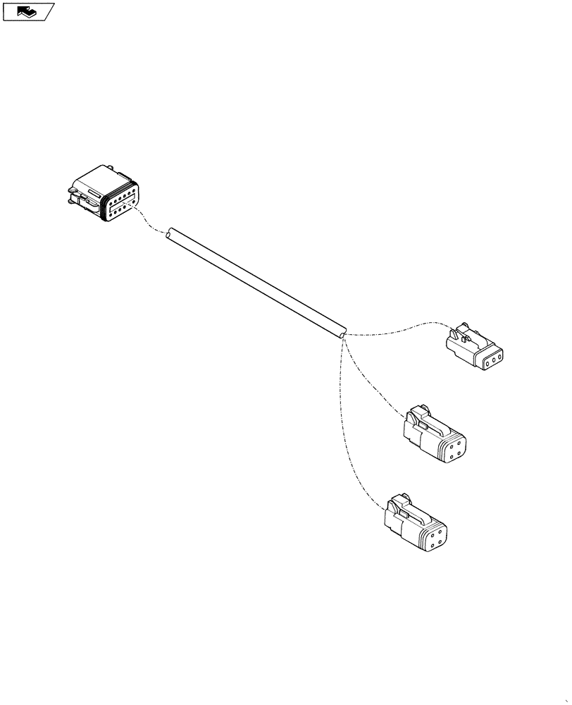 Схема запчастей Case IH 4420 - (12-064) - HARNESS, GPS ANTENNA RECEIVER (06) - ELECTRICAL