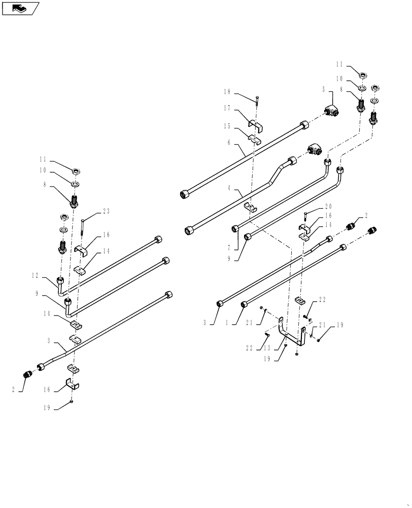 Схема запчастей Case IH 3152 - (35.410.09) - HYDRAULIC, EXTENSION, 40 FOOT HEADER (35) - HYDRAULIC SYSTEMS