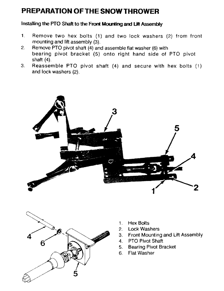Схема запчастей Case IH ST54 - (07) - PREPARATION OF THE SNOW THROWER, CONTD, INSTALLING THE PTO SHAFT TO THE FRONT MOUNTING & LIFT ASSY. 