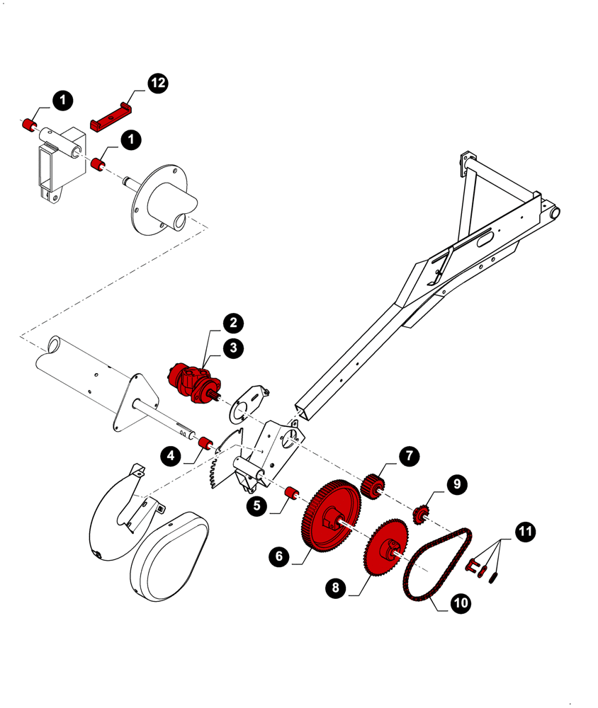 Схема запчастей Case IH 2040 - (00.00GH030[01]) - MAINTENANCE PARTS, REEL, HYDRAULIC DRIVE (00) - GENERAL