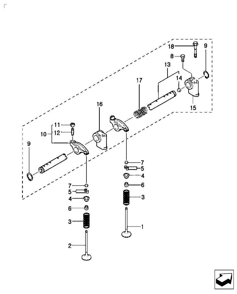 Схема запчастей Case IH FARMALL 30B - (10.106.04) - VALVE MECHANISM (10) - ENGINE