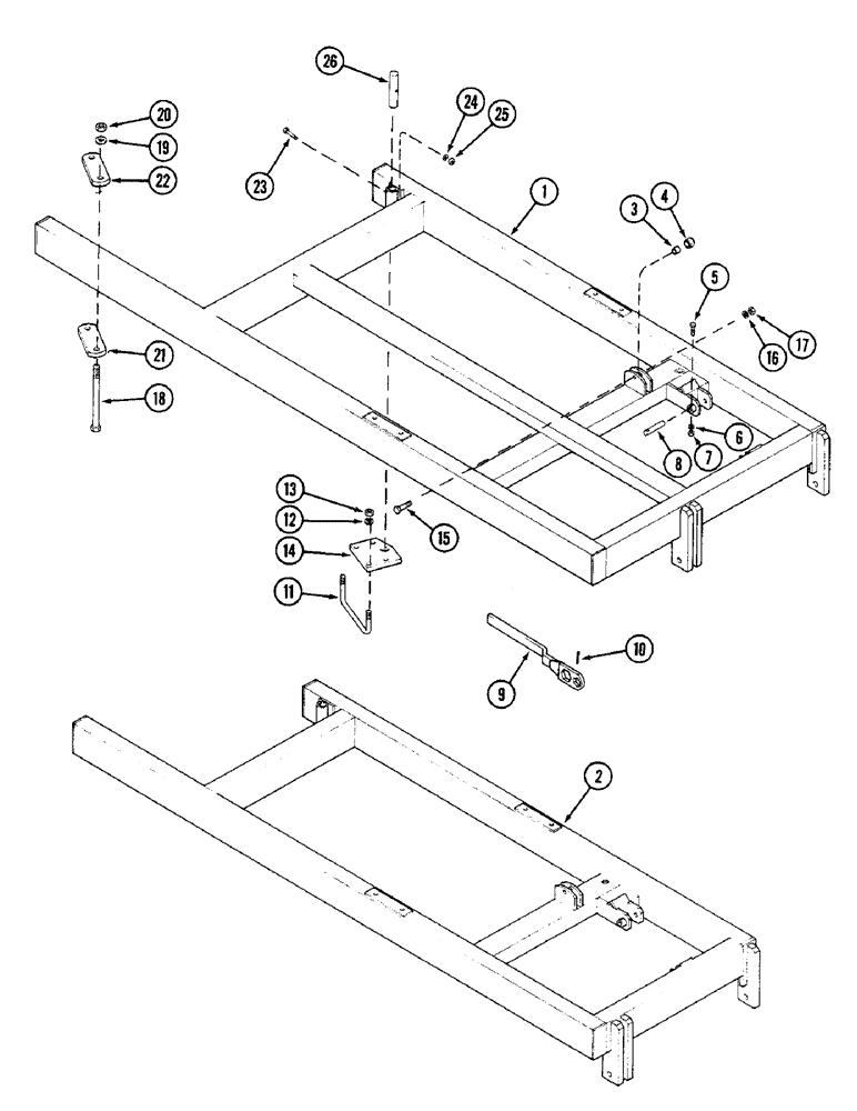 Схема запчастей Case IH RP - (008) - MAIN FRAME, SERIAL NUMBER 1614210 AND AFTER 