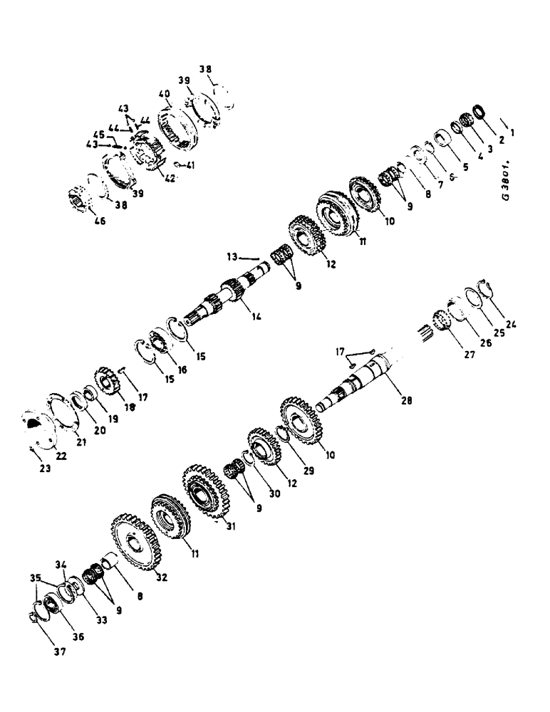 Схема запчастей Case IH 824 - (138) - GEARSHIFT TRANSMISSION, SYNCHRONIZER (06) - POWER TRAIN