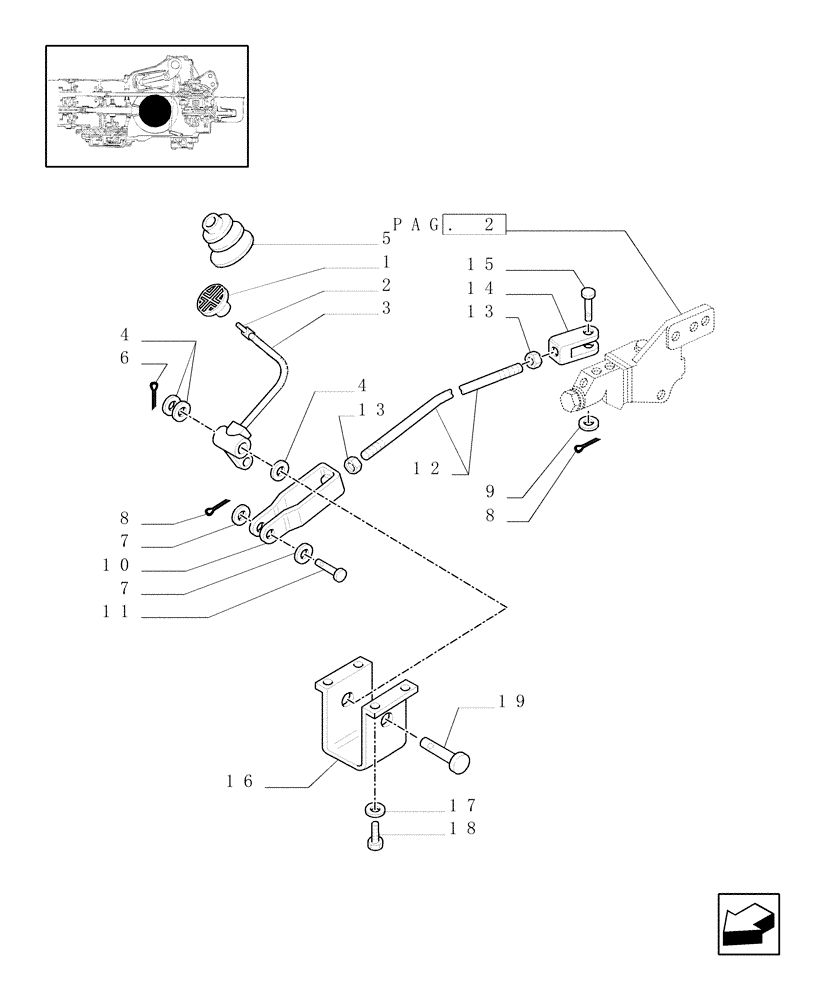 Схема запчастей Case IH JX90U - (1.95.6[01]) - DIFFERENTIAL LOCK CONTROL - PARTS (10) - OPERATORS PLATFORM/CAB