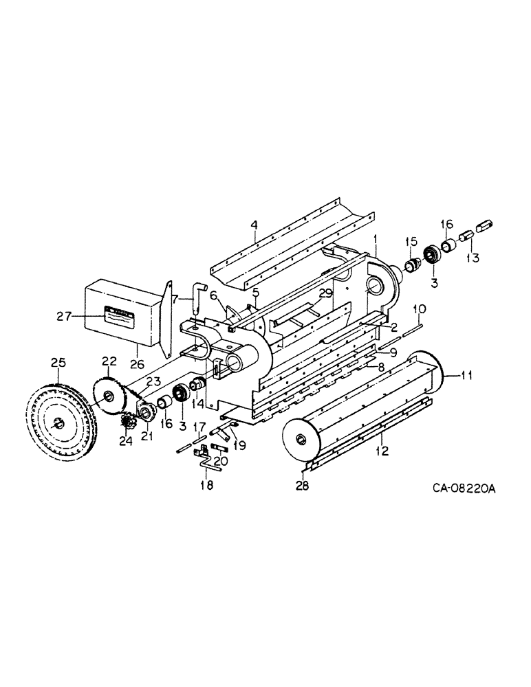 Схема запчастей Case IH 1420 - (33-06) - FEEDER, ROCK TRAP (13) - FEEDER