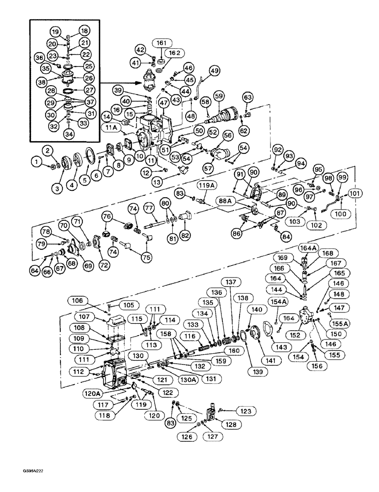 Схема запчастей Case IH DT-436 - (9D-049A) - FUEL INJECTION PUMP, ALL MACHINES EXCEPT 1440, 1460 AND 1480 
