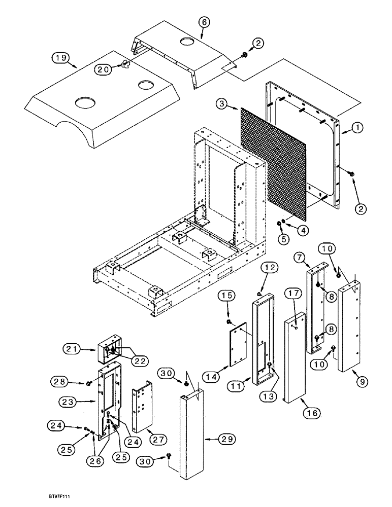 Схема запчастей Case IH 6591T - (9-04) - GRILLE, HOOD AND PANELS 