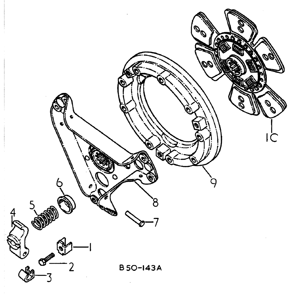 Схема запчастей Case IH 884 - (07-010) - CLUTCH, UP TO 884/1412 - 885/1999 (04) - Drive Train