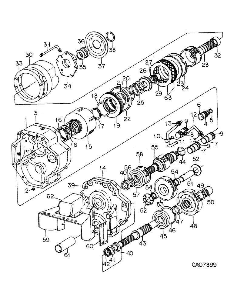Схема запчастей Case IH 5488 - (07-46) - DRIVE TRAIN, INDEPENDENT POWER TAKE-OFF, DUAL SPEED (04) - Drive Train
