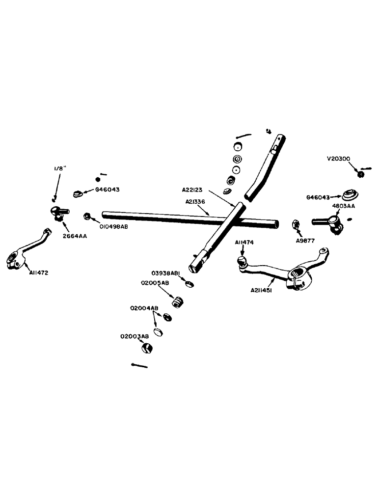 Схема запчастей Case IH 930 - (2-098[1]) - A22123 STEERING DRAG LINK (05) - STEERING