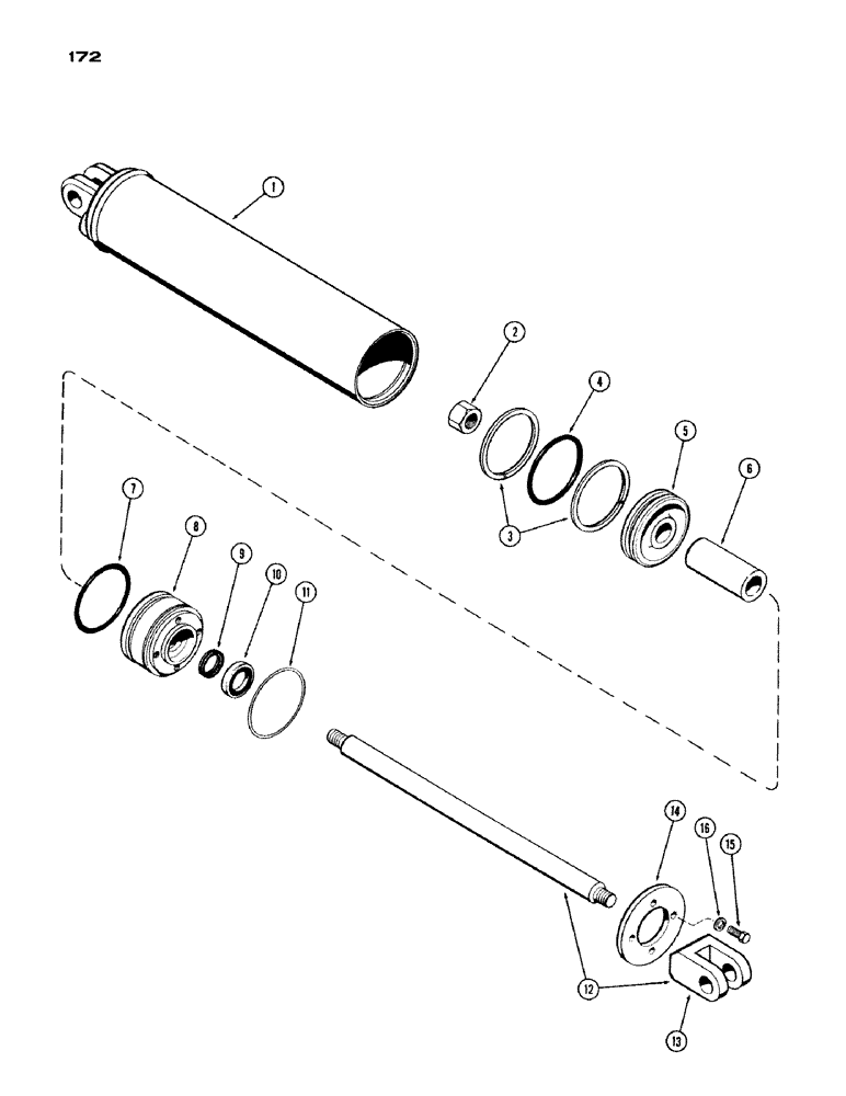 Схема запчастей Case IH 1200 - (172) - HITCH CYLINDER (08) - HYDRAULICS