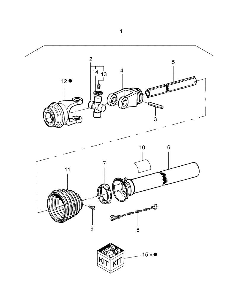 Схема запчастей Case IH 2010 - (20.18.03) - COMBINE MODEL 2000 SERIES ADAPTION, PTO (58) - ATTACHMENTS/HEADERS