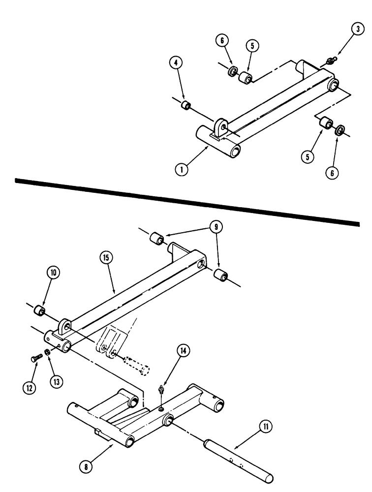 Схема запчастей Case IH 6800 - (9-06) - TRANSPORTATION ARMS, TANDEM - IF USED / BOGIE - IF USED (09) - CHASSIS/ATTACHMENTS