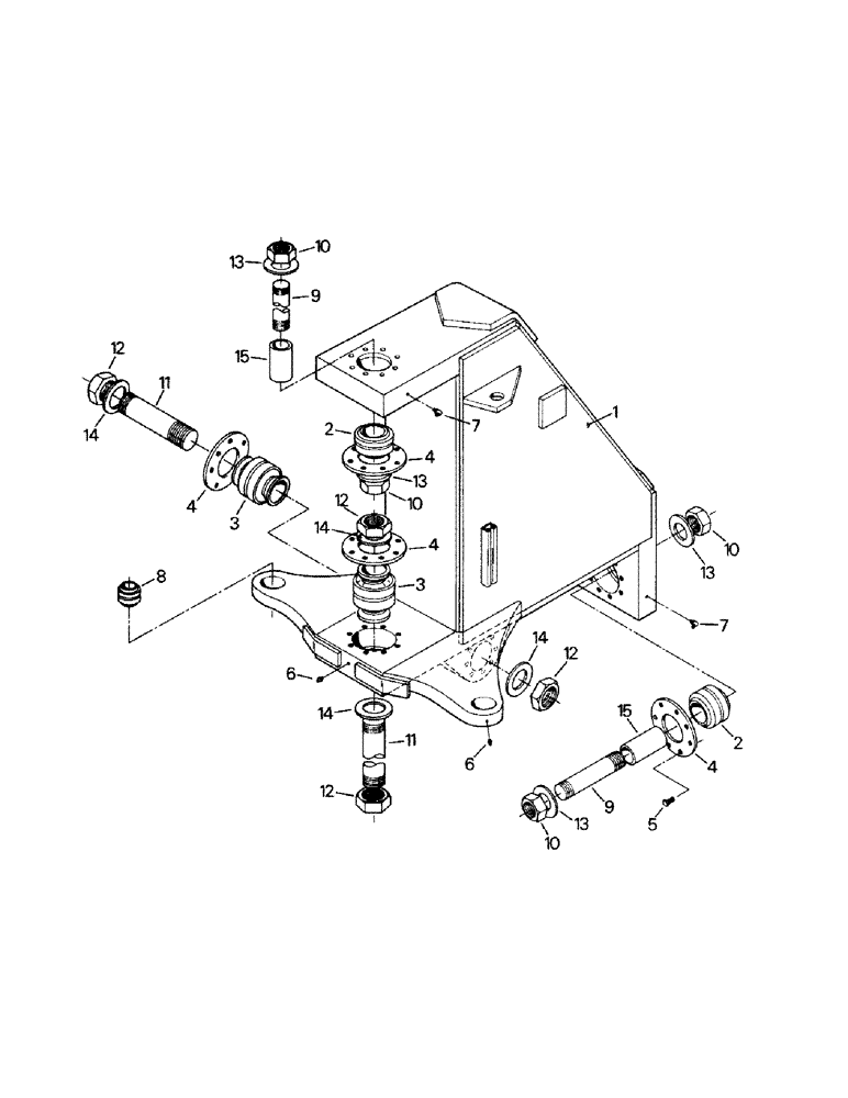 Схема запчастей Case IH KP-525 - (06-04) - CENTER YOKE (12) - FRAME