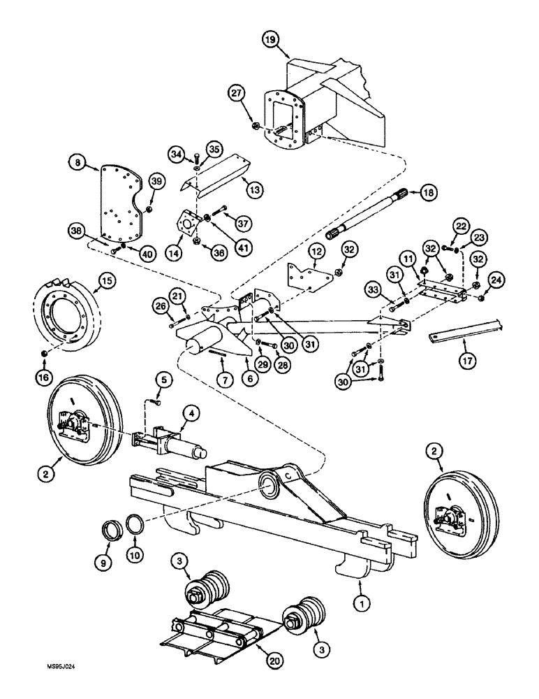 Схема запчастей Case IH 1688 - (6-70) - TRACK FRAME (03) - POWER TRAIN