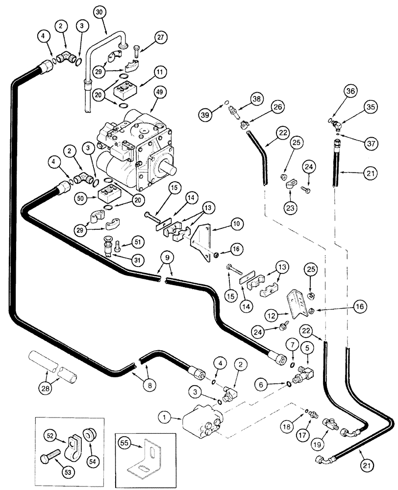 Схема запчастей Case IH 2344 - (05-18) - HYDRAULICS - VALVE, SELECTOR - POWER GUIDE AXLE (04) - STEERING