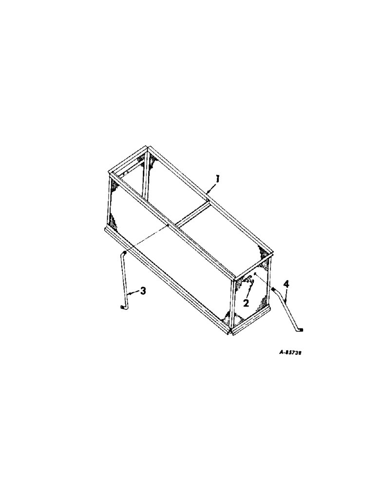 Схема запчастей Case IH 503 - (398[1]) - D-301 ENGINE 3-13/16 X 4.390, AIR SCREEN EXTENSION, WITH PERFORATED SIDE, COMBINE S/N 2431 TO 3250 (10) - ENGINE