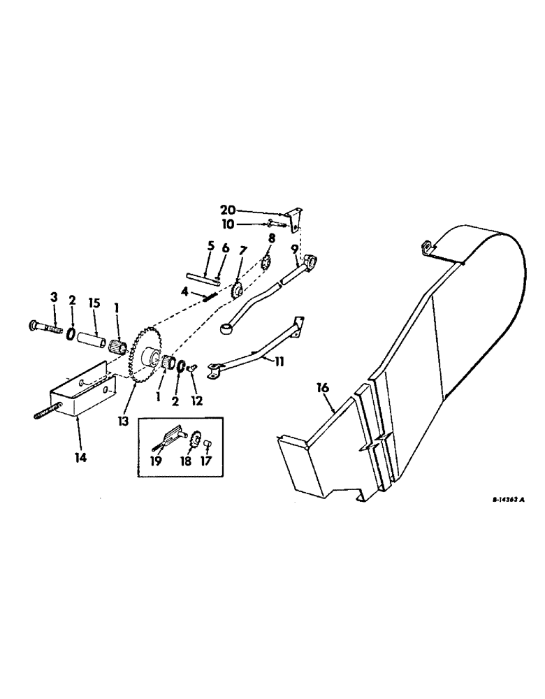 Схема запчастей Case IH 503 - (025) - PLATFORM DRAPER EXTENSION DRIVE, 16 FT RICE PLATFORM WITH 24 IN. OD AUGER (58) - ATTACHMENTS/HEADERS