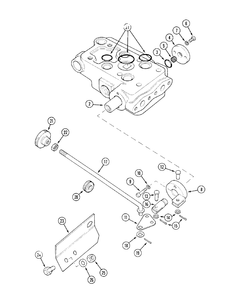 Схема запчастей Case IH 1394 - (8-318) - COMBINING VALVE, TRACTORS WITHOUT CAB (08) - HYDRAULICS