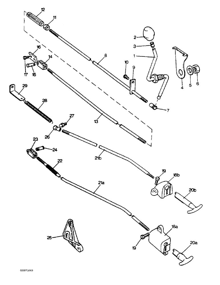 Схема запчастей Case IH 1210 - (3-16) - ENGINE STOP CONTROLS (03) - FUEL SYSTEM