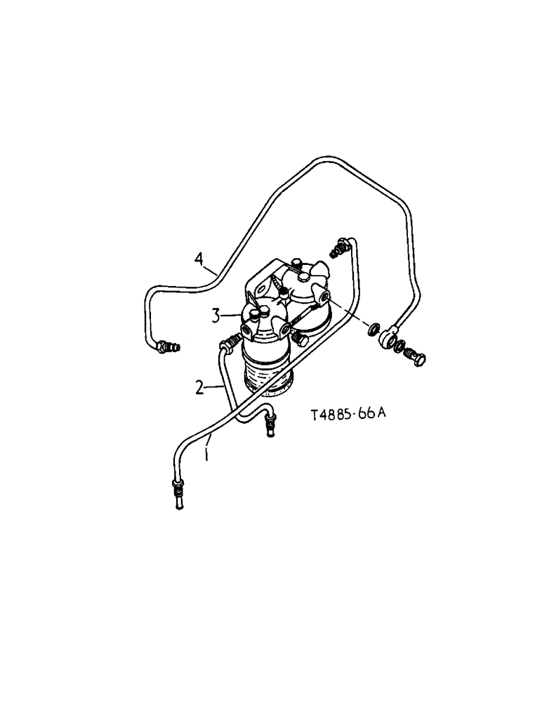 Схема запчастей Case IH 384 - (12-18) - POWER, TWIN BOWL FUEL FILTER PIPES Power