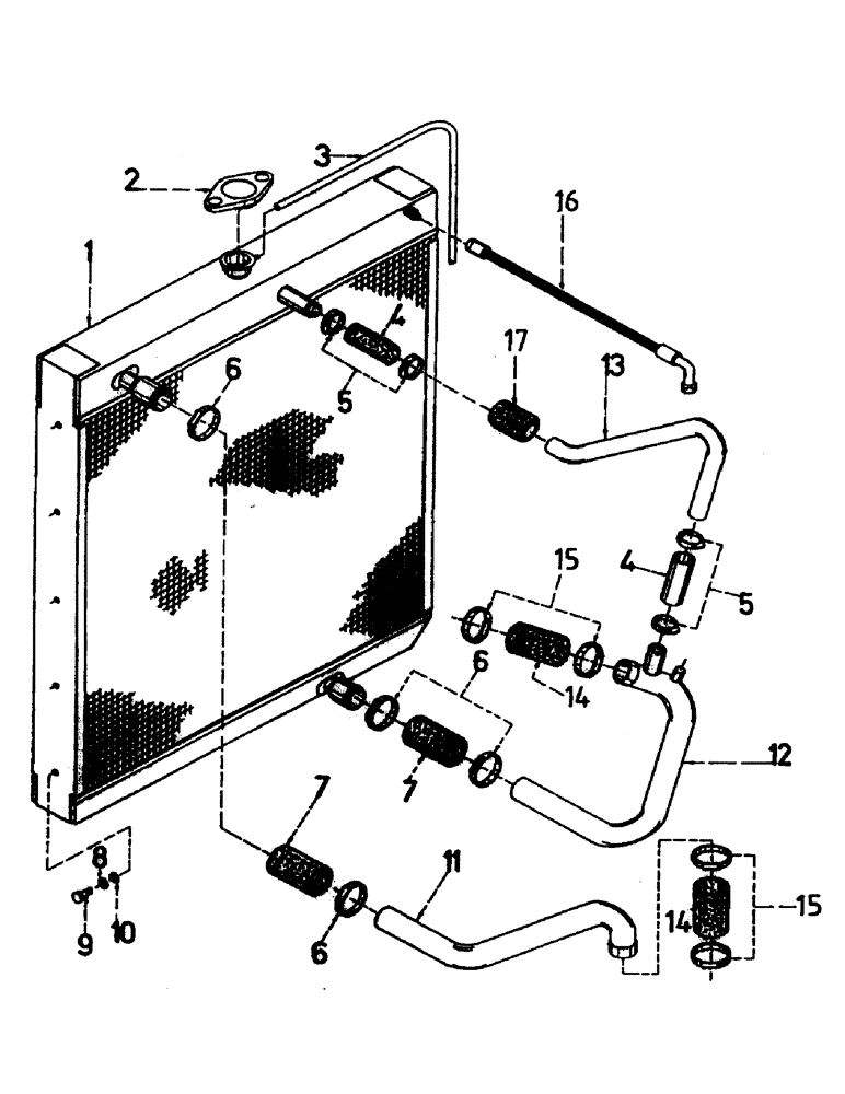 Схема запчастей Case IH 7700 - (C02-02) - WATER RADIATOR, 108 Engine & Engine Attachments