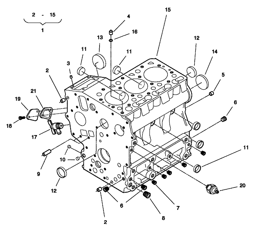 Схема запчастей Case IH SCOUT XL - (10.101.01[03]) - CRANKCASE - DIESEL ENGINE (10) - ENGINE