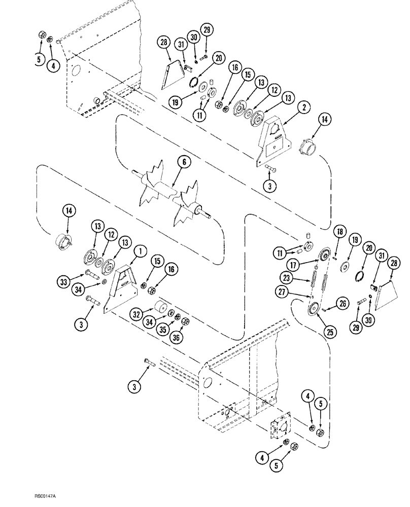 Схема запчастей Case IH 1500-SERIES - (09-24) - UPPER BEATER 
