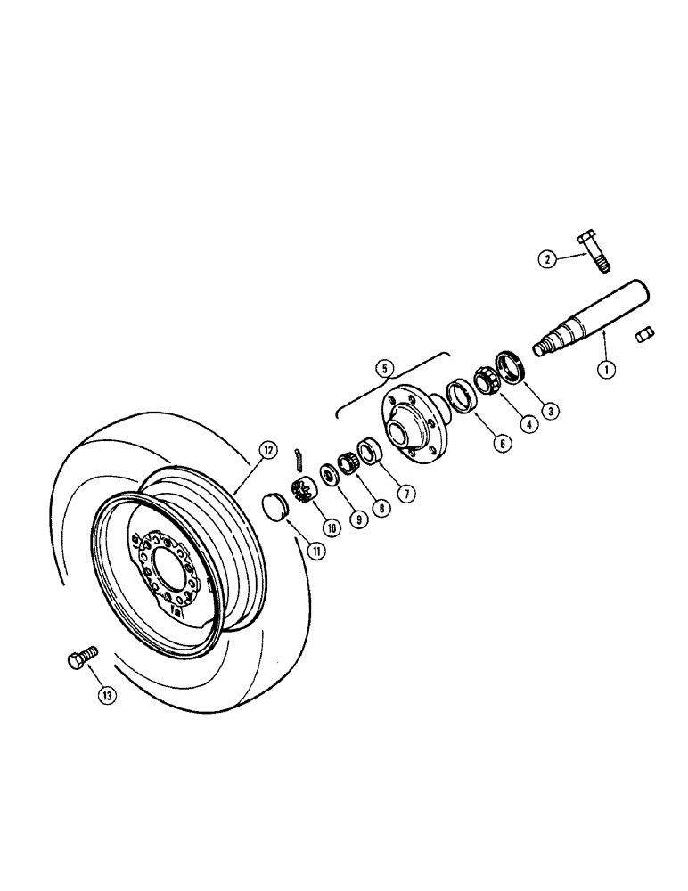 Схема запчастей Case IH F21 - (014) - SPINDLE AND WHEEL, F21 & F21H, SINGLE AND DUAL WHEEL 
