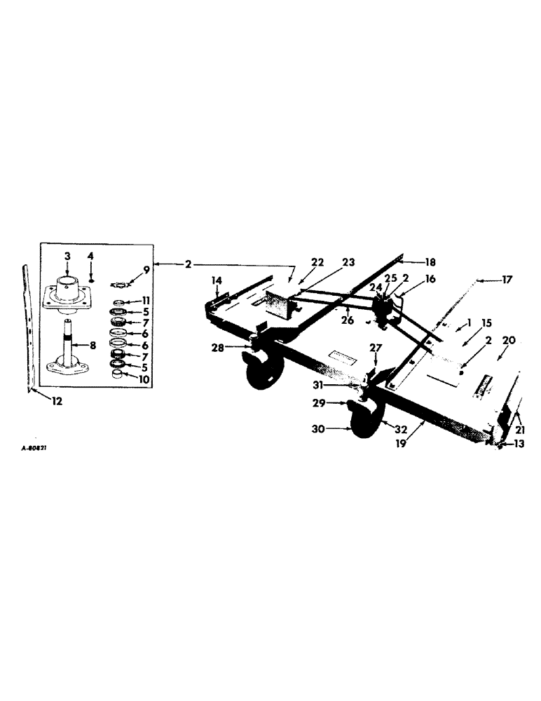 Схема запчастей Case IH C-3 - (K-02) - PLATFORM, SPINDLES & GUIDE WHEELS 