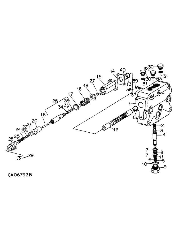 Схема запчастей Case IH 1086 - (10-59) - HYDRAULIC, CLOSE CENTER MOTOR CONTROL VALVE (07) - HYDRAULICS