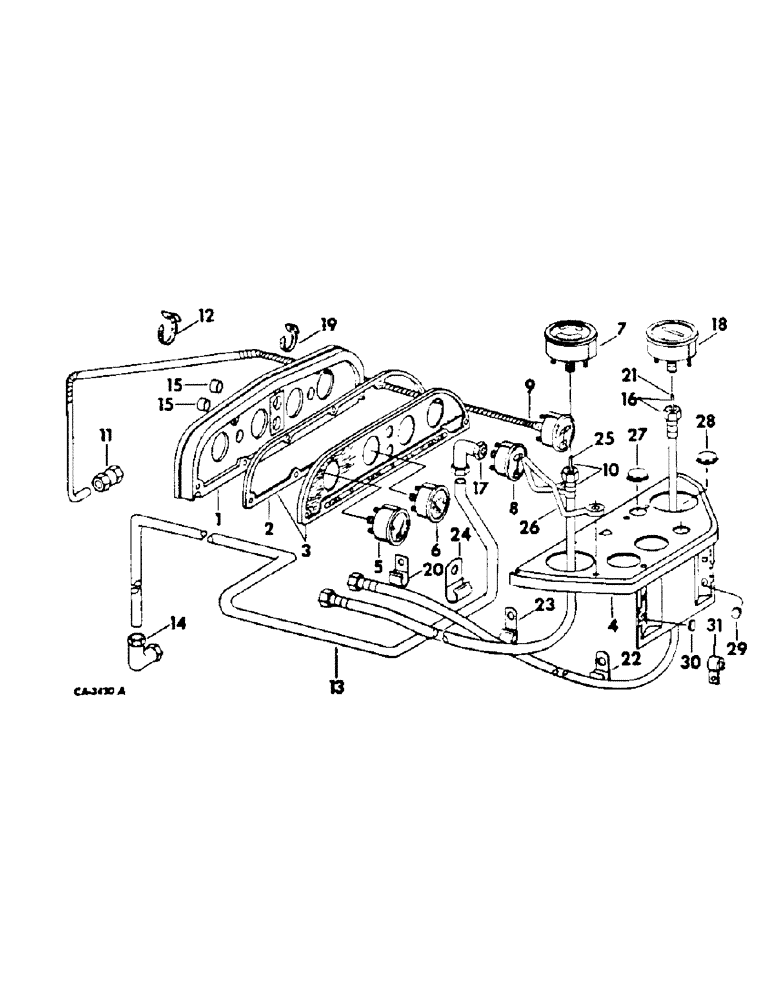 Схема запчастей Case IH 454 - (11-02) - INSTRUMENTS, INSTRUMENT PANEL AND GAUGES Instruments