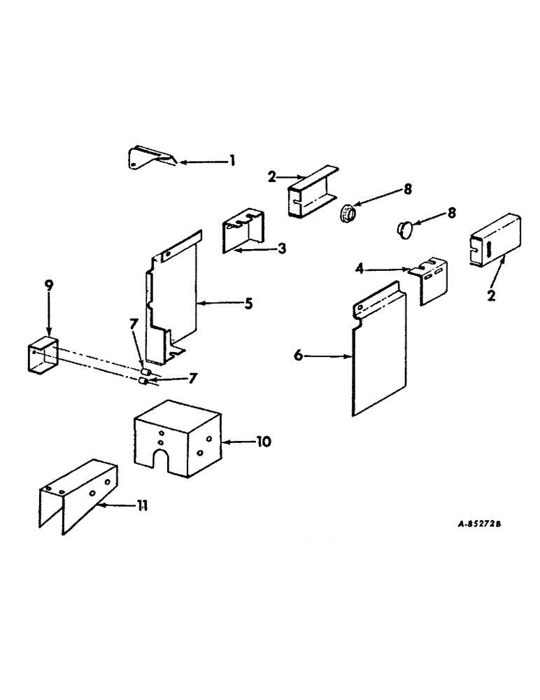 Схема запчастей Case IH 241 - (A-41) - SAFETY SHIELD ATTACHMENT, EXPORT ONLY, NOT AVAILABLE FOR UNITED STATES (90) - PLATFORM, CAB, BODYWORK AND DECALS