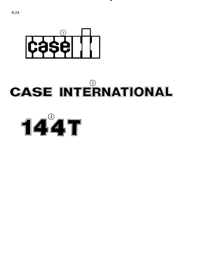 Схема запчастей Case IH 144T - (9-24) - PRODUCT GRAPHICS, CASE IH 