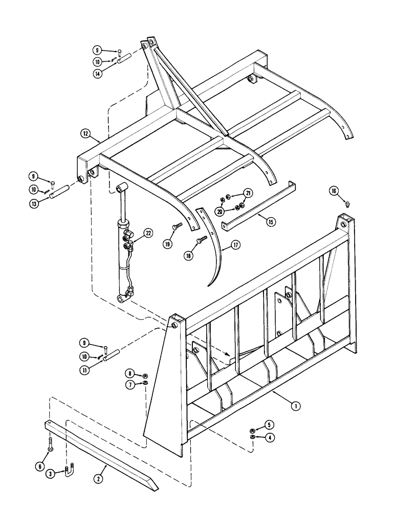 Схема запчастей Case IH 90 - (28) - HAY GRAPPLE FORK (82) - FRONT LOADER & BUCKET