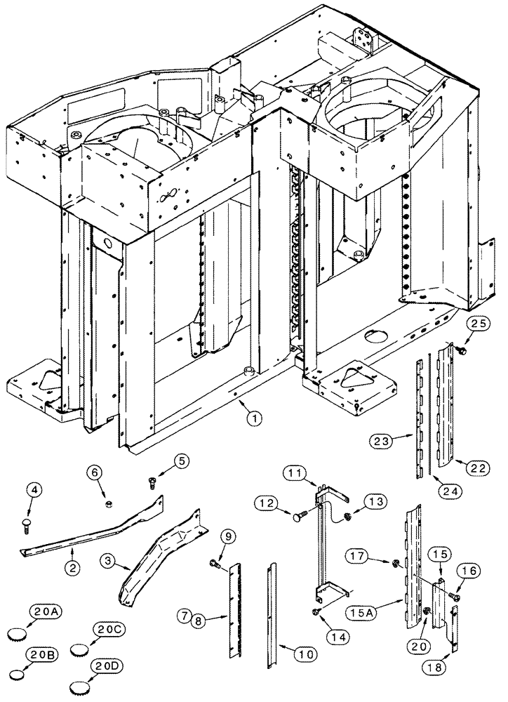 Схема запчастей Case IH 2555 - (09A-40A) - DRUM HOUSING SERVICE KIT (13) - PICKING SYSTEM