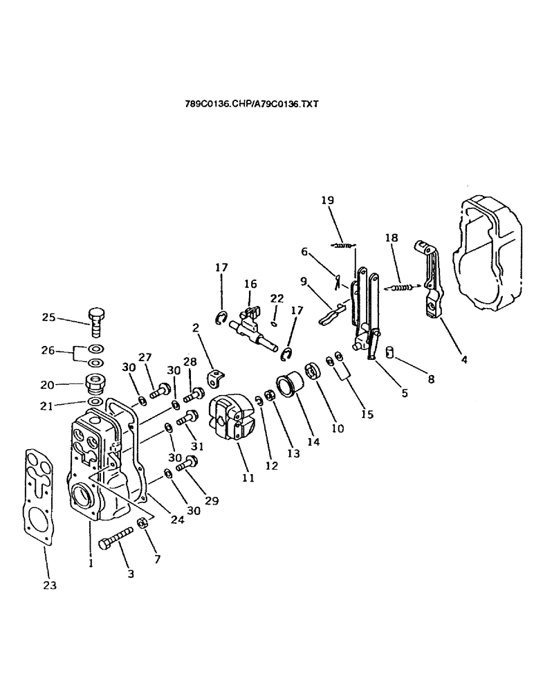 Схема запчастей Case IH 7700 - (C01-36) - ENGINE, FUEL PUMP, GOVERNOR Engine & Engine Attachments