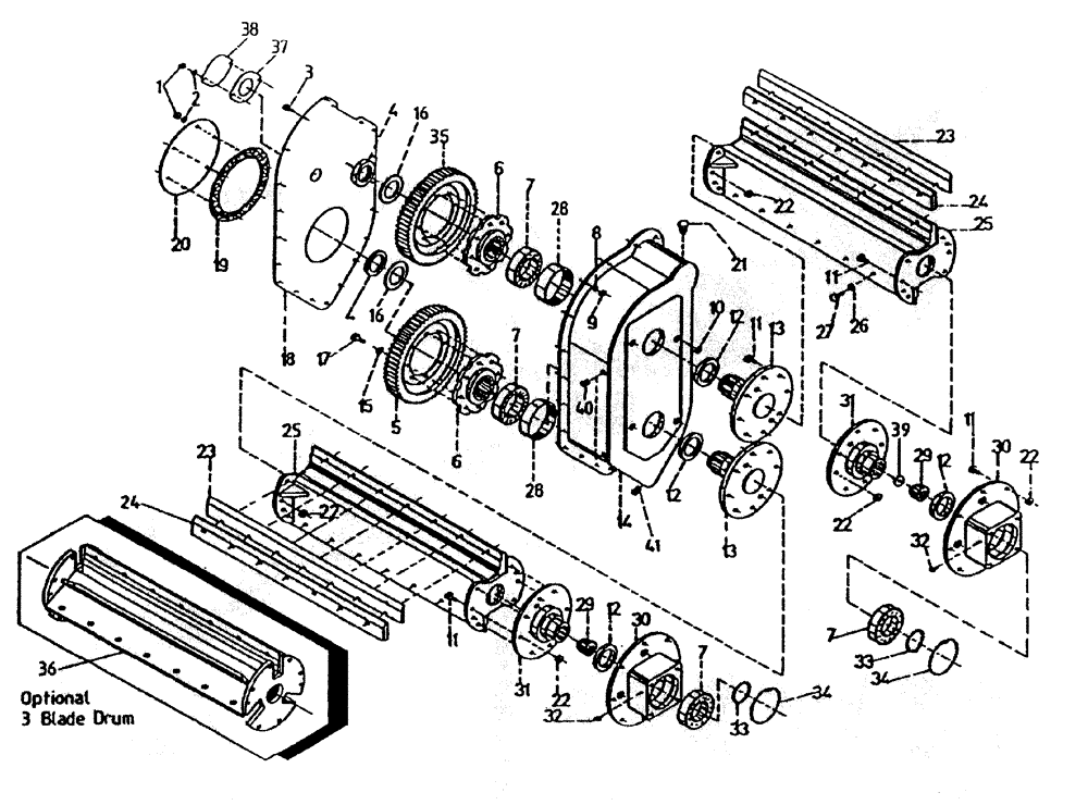 Схема запчастей Case IH 7700 - (A02-75A) - ROTARY CHOPPER AND GEARBOX, SERIAL #7792 AND ONWARDS Mainframe & Functioning Components