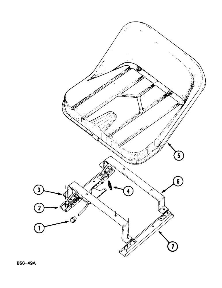 Схема запчастей Case IH 248 - (9-868) - SEAT - NON SUSPENSION (09) - CHASSIS