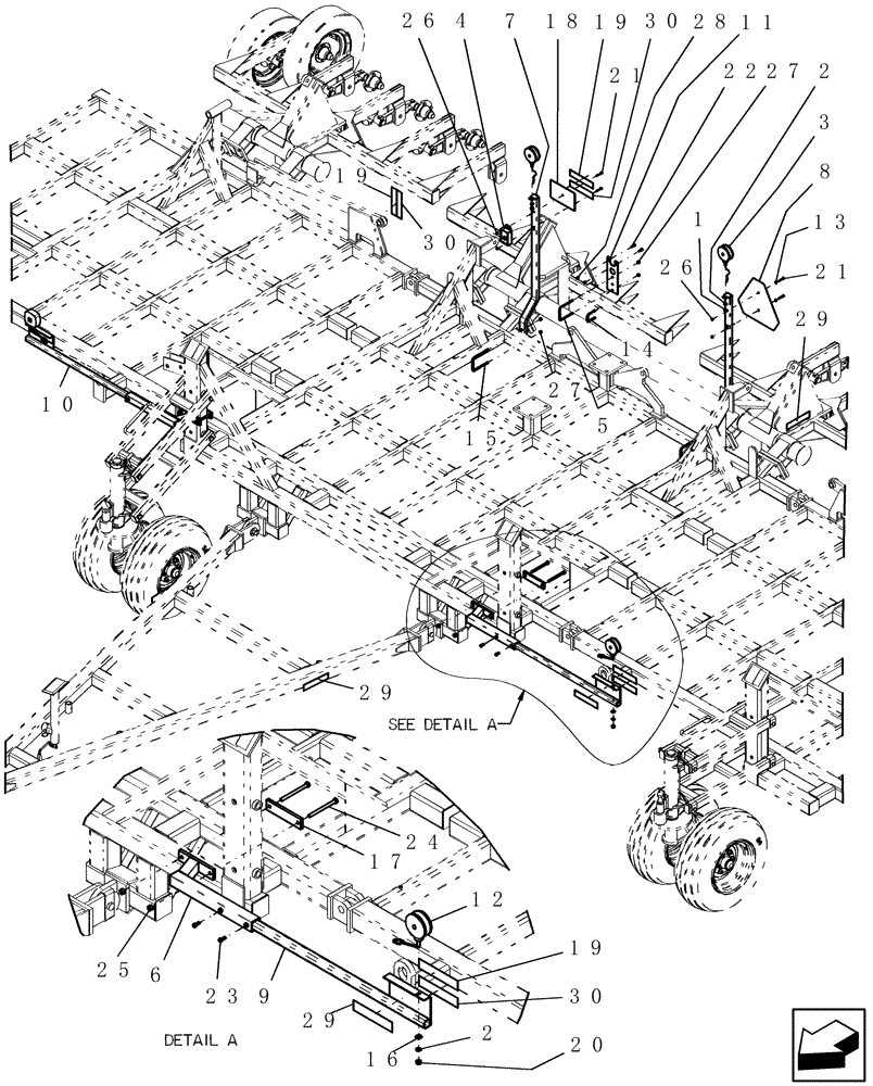 Схема запчастей Case IH ATX - (04-02) - TRANSPORT LIGHTING - MACHINES 40 FT. AND SMALLER (04) - ELECTRICAL SYSTEMS