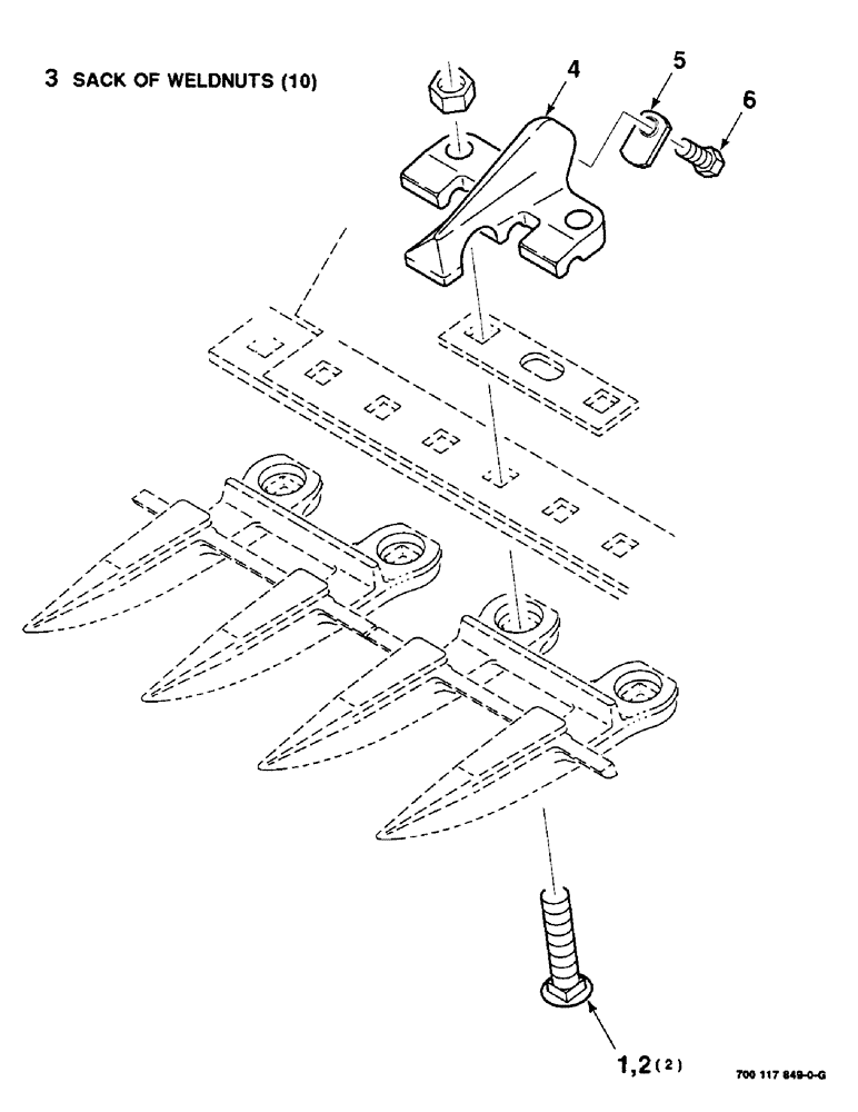 Схема запчастей Case IH 8350 - (9-20) - ADJUSTABLE HOLDDOWN (09) - CHASSIS