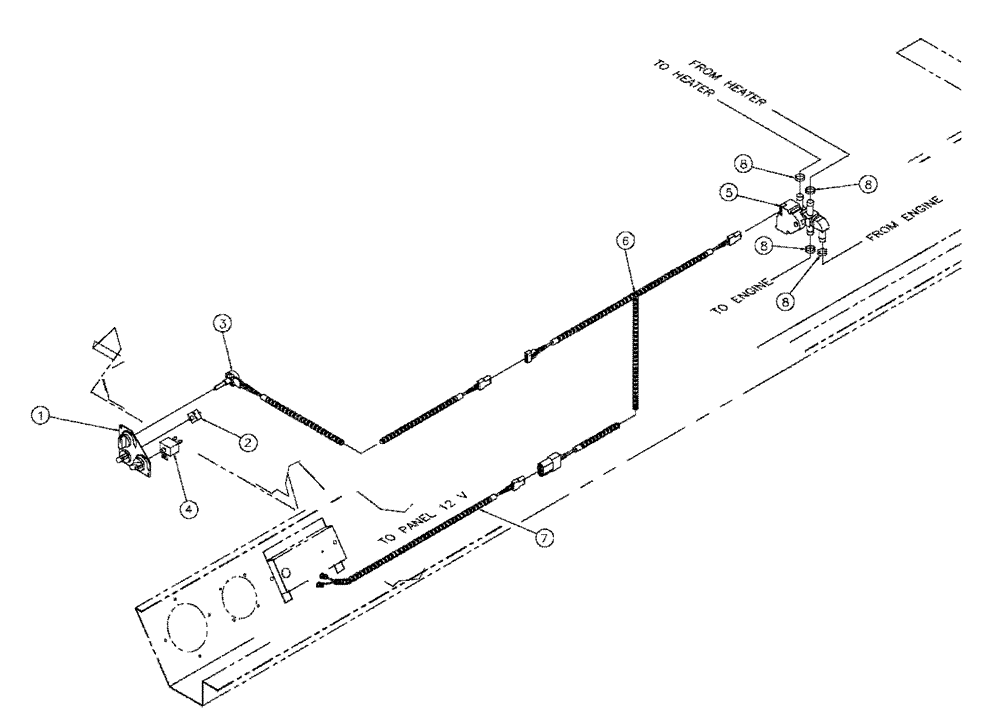 Схема запчастей Case IH FLX3300B - (01-007) - TEMPERATURE CONTROL ASSEMBLY (10) - CAB