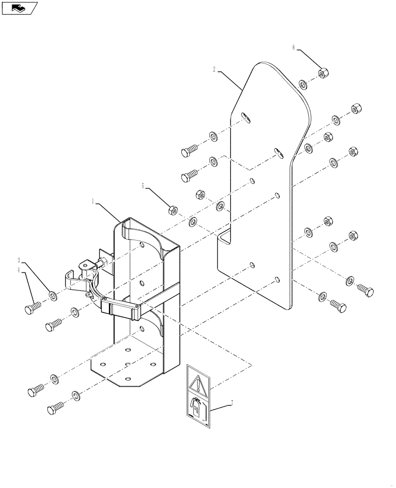 Схема запчастей Case IH STEIGER 550 - (05.102.02) - FIRE EXTINGUISHER MOUNTING - WHEELED (EUROPE) (05) - SERVICE & MAINTENANCE